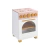 Fogão infantil Remy de brinquedo, feito de madeira, com detalhes em rosa e puxadores em tom amadeirado, ideal para brincadeiras de cozinha.
