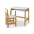 Conjunto Mesa Juvenil Simba e Cadeira Juvenil Mufasa na cor branco, ideal para quartos infantis ou ambientes juvenis.