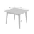 Mesa Infantil Toy quadrada de madeira, com dimensões de 60 cm x 60 cm e altura de 48 cm, ideal para crianças.
