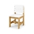 Cadeira Infantil Pooh em madeira natural com assento e encosto brancos, design moderno e estrutura reforçada, ideal para uso em quartos, salas de brinquedos e áreas de estudo infantis
