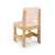 Cadeira Infantil Pooh em madeira natural com assento e encosto rosas, design moderno e estrutura reforçada, ideal para uso em quartos, salas de brinquedos e áreas de estudo infantis