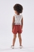 Conjunto Infantil Terracota com Blusa Bordada e Shorts com Cinto em Jacquard na internet