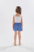 Conjunto Infantil Azul com Blusa Texturizada e Shorts em Tricot Leve na internet