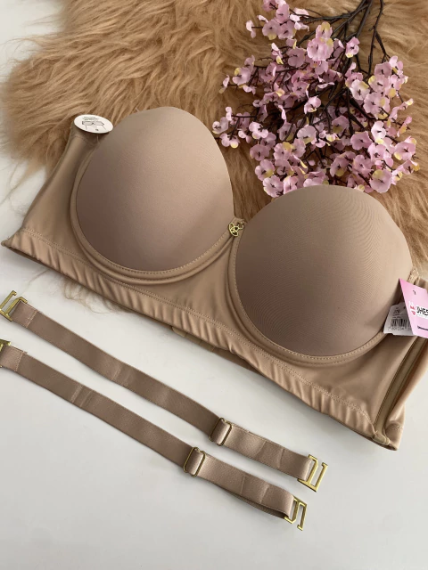 Sutiã tomara que caia plus numeração 48 bege - comprar online