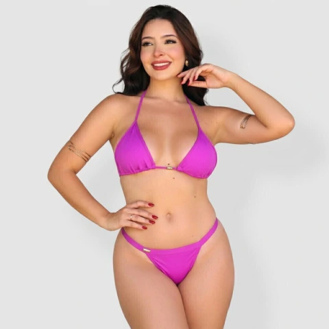 Biquíni Top Cortininha Com Calcinha Fio Marca Perfeita