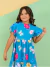 Vestido Princesinha 2 Babados Verde Piscina - Bubalellê Moda Infantil