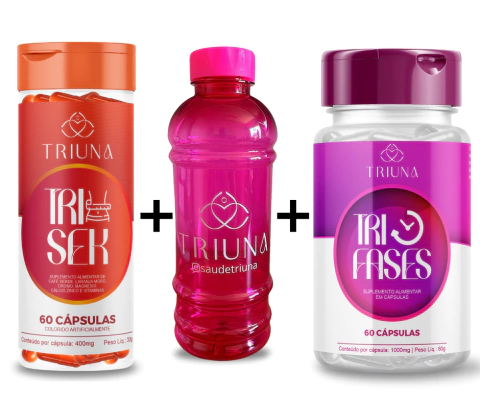 Kit Cuidado Feminino Completo – Emagrecimento Natural, Ciclo Reguladinho e Garrafa Rosa Estilosa para Acompanhar Você no Dia a Dia - comprar online