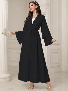 Abaya Crepe de chiffon – 2 Camadas com Lenço Incluso na internet