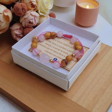 Equilibrio Emocional: Palo santo Y Cuarzo Rosa para Calmar la Ansiedad y Abrir el corazón - comprar online