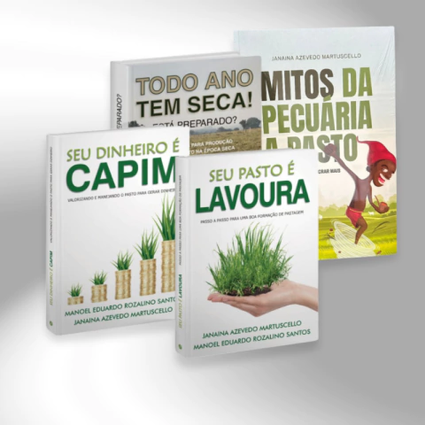 Combo 4 livros – Seu dinheiro é capim + Seu pasto é lavoura + Todo ano tem seca! Esta preparado? + Mitos da pecuária a p - comprar online