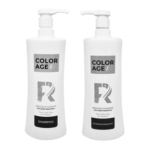 Kit Reestructurante Ácido Hialurónico Shampoo + Acond. Color Age x1000ml - comprar online