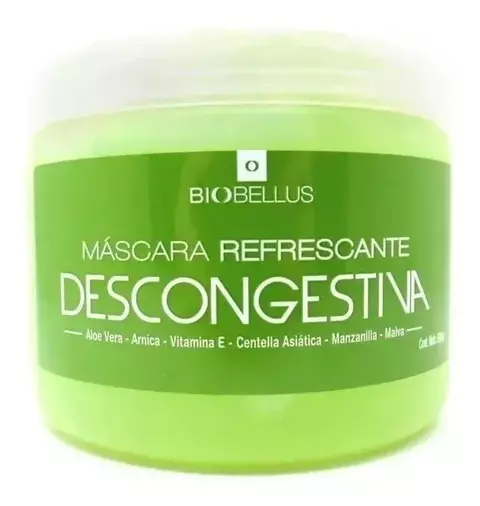 Máscara Refrescante Descongestiva Con Aloe Vera Biobellus x250g - comprar online