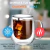 Taza Doble Vidrio 250 Ml Asa Café Té Capuchino Frío Calor X4 - comprar online