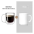 Taza Doble Vidrio 350 Ml Asa Café Capuchino Frío Calor X4 - tienda online