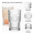 Set X2 Vasos Vidrio Labrado Arabesco 350 Ml Vajilla Vintage en internet