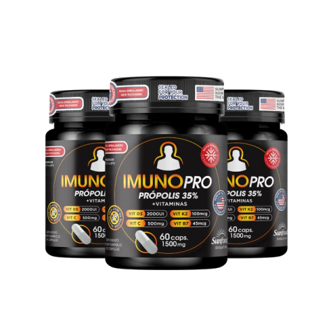 KIT 03 IMUNO PRO 1.500MG 60 CAPSULAS - SUNFOOD EVOLUTION