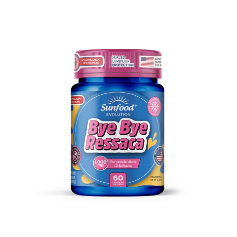 BYE BYE RESSACA 1.000MG 60 SOFTGELS SUNFOOD EVOLUTION