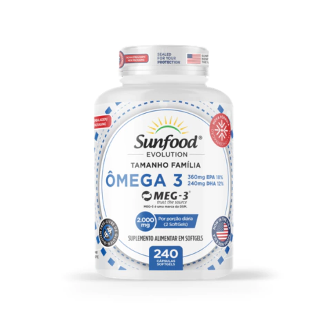 OMEGA 3 EPA DHA 2.000MG 240 SOFTGELS SUNFOOD EVOLUTION