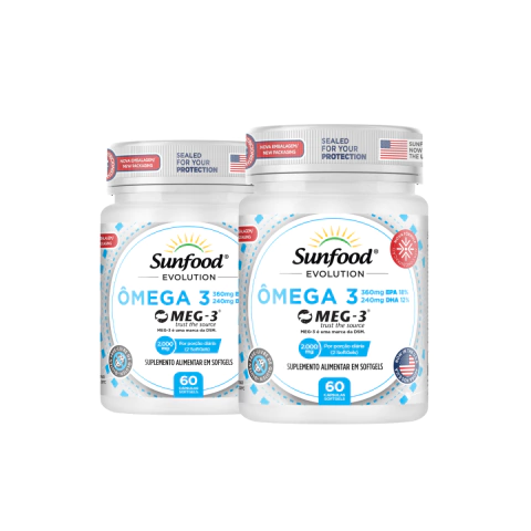 KIT 02 OMEGA 3 EPA DHA 2000MG 60 SOFTGELS - SUNFOOD EVOLUTION