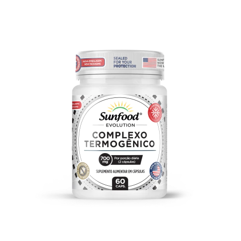COMPLEXO TERMOGÊNICO 700MG 60 CAPSULAS SUNFOOD EVOLUTION