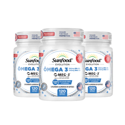 KIT 3 OMEGA 3 EPA DHA 2.000MG 120 SOFTGELS - SUNFOOD EVOLUTION