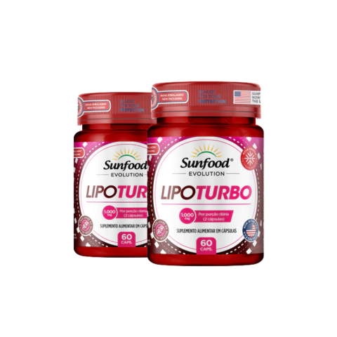 KIT 02 LIPO TURBO 1.000MG 60 CAPSULAS - SUNFOOD EVOLUTION