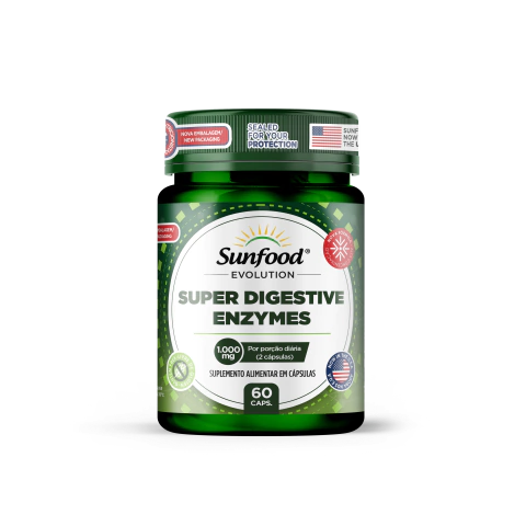 SUPER DIGESTIVE ENZYMES 1.000MG 60 CAPSULAS SUNFOOD EVOLUTION