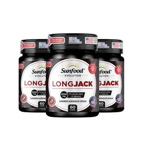 KIT 03 LONG JACK 2.000MG 60 CAPSULAS - SUNFOOD EVOLUTION
