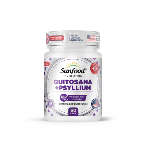 QUITOSANA + PSYLLIUM 880MG 60 CAPSULAS SUNFOOD EVOLUTION