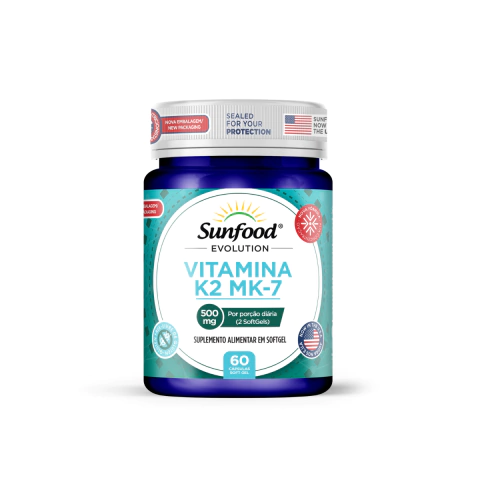 VITAMINA K2 MK-7 500MG 60 SOFTGELS SUNFOOD EVOLUTION