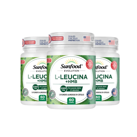 KIT 03 L-LEUCINA + HMB 2000MG 60 CAPSULAS - EVOLUTION