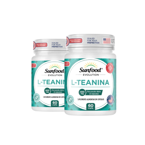 KIT 02 L-TEANINA 400MG 60 CAPSULAS - SUNFOOD EVOLUTION