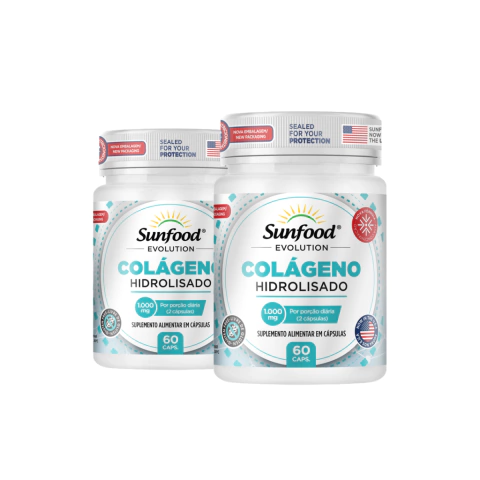 KIT O2 COLÁGENO HIDROLISADO 1.000MG 60 CAPSULAS - SUNFOOD EVOLUTION