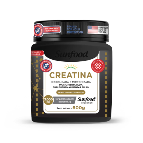 CREATINA MONOHIDRATADA 3.000MG 600G SUNFOOD EVOLUTION
