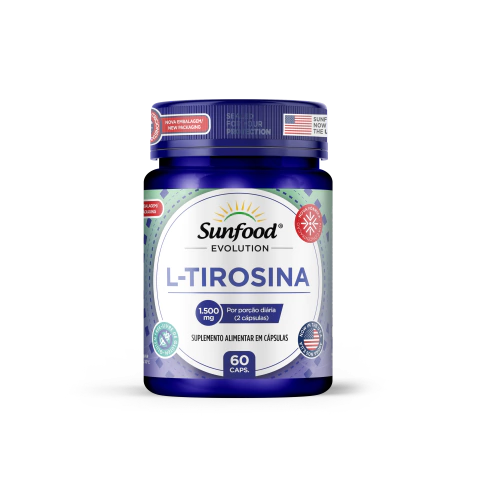 L-TIROSINA 1.500MG 60 CAPSULAS SUNFOOD EVOLUTION