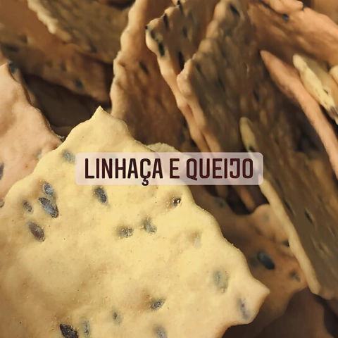 Lasquinhas de linhaça, azeite e queijo 100g - comprar online