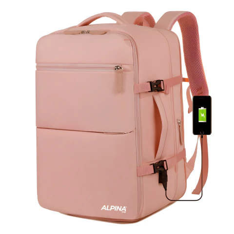 Mochila De Viaje Carry On Alpina 295 Porta Notebook 25 Litros Usb