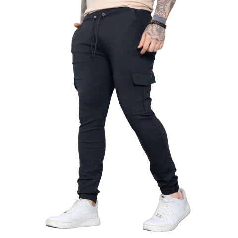 Pantalon Hombre Bolsillos Casuales Jogger Cargo Alpina