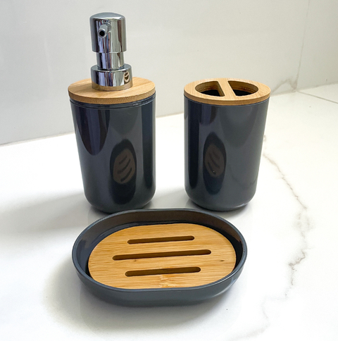 Set de Baño Iruya Gris Oscuro - comprar online