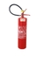 Extintor de incêndio portátil vermelho PQS ABC de 6 kg com mangueira flexível e instruções de uso na etiqueta frontal