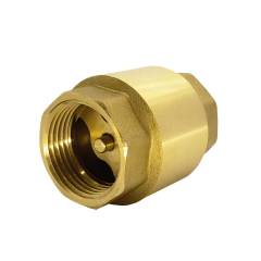 Válvula de retenção vertical de 2 polegadas em metal dourado com rosca interna