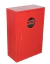 Gabinete vermelho para abrigo de hidrante com porta e visor circular