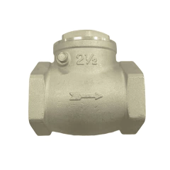 Válvula de retenção horizontal metálica 2.1/2" com indicação de fluxo em seta