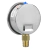 Manômetro vertical com glicerina, diâmetro 2.1/2", faixa de pressão 0-20 bar, conexão 1/4" NPT