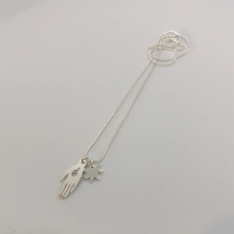 Imagem do Colar Figuras Mini 2 - Banho Prata