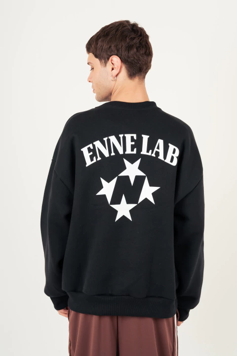 Buzo Cuello Redondo Lab Negro - comprar online