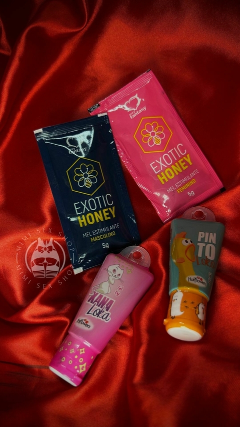 Kit casal- 2 exotic honey + xana loja + pinto loko