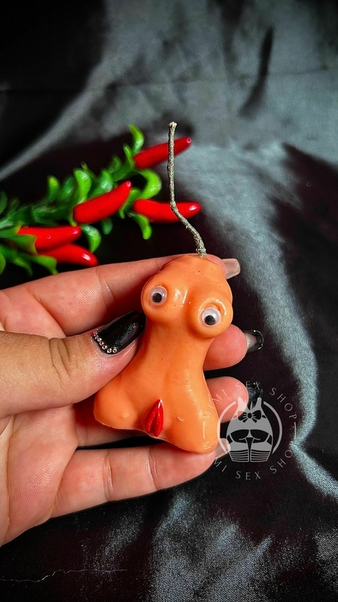 PARABÉNS SAFADINHO MINI VELA EM FORMATO DE VAGINA 6X4CM LINHA VELA SACANA KGEL