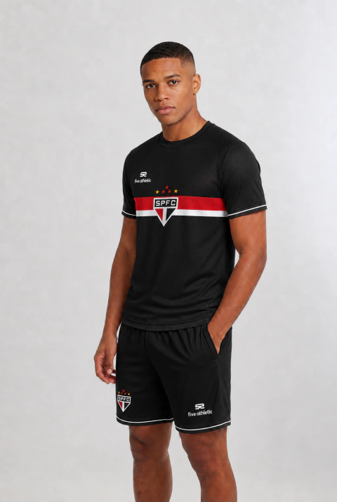 PRÉ-VENDA -- KIT TREINO MASCULINO | SÃO PAULO - PRETO