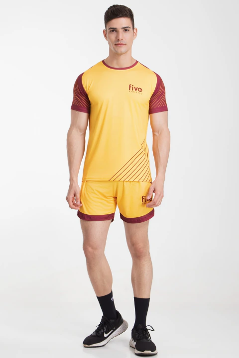 KIT TREINO MASCULINO FORCE - AMARELO